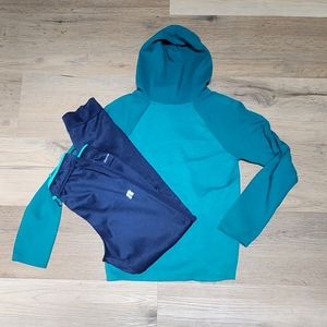 Boys Cat & Jack  Green Hoodie w/ Russell Dri-fit Joggers sz XL (BIN M)